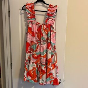 Entro Vibrant Floral Mini Dress